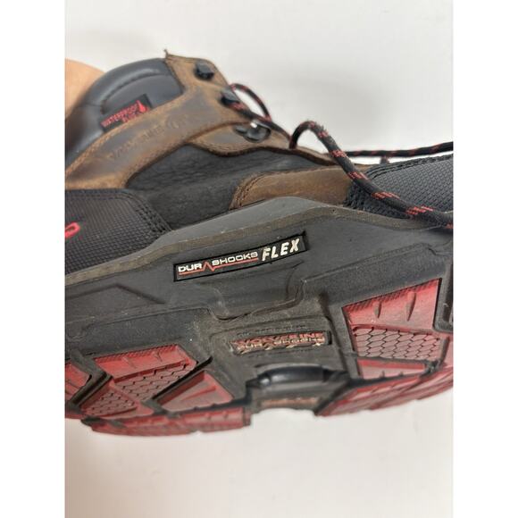 WOLVERINE RAIDER DURASHOCK Composite TOE BOOT Work WATERPROOF‎ SIZE 11 EW Brown main image 8